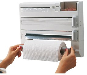 Papírtekercsek / alumínium fólia / műanyag fólia támogatása, Leifheit, Parat Plus, műanyag, fehér