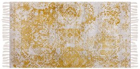 Sárga És Bézs Színű Szőnyeg 80 x 150  cm BOYALI Beliani