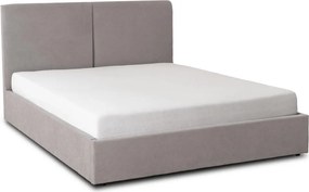 Ágy 160x200 cm méretben, ágyneműtartóval, szürke színben, szövet kárpittal MARSYLIA