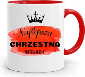 Keresztelő Bögre Piros Ajándék fényképes nyomtatással