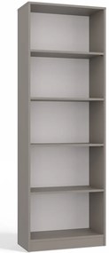 R60 polcos szekrény, könyvtartó, 60x182x30 cm, agyag színű