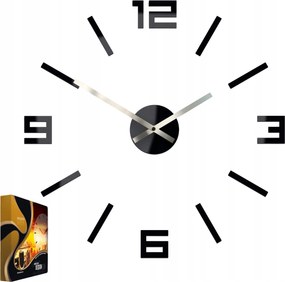 Falióra Akril Kvarc Mechanizmus Digit Arabic Fekete Kerek