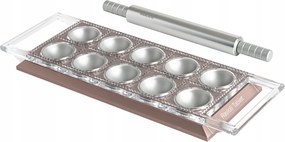 Marcato Design Line Ravioli öntőforma négyzetekkel 5x5 cm 10 db Rózsaszín