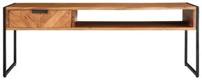 tömör akácfa dohányzóasztal 110 x 55 x 40 cm