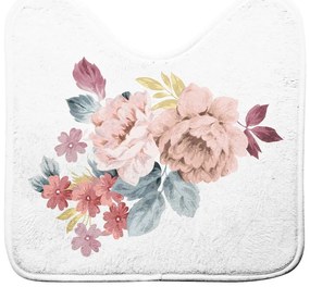 Fehér-rózsaszín fürdőszobai kilépő WC-hez 45x45 cm Jayana – douceur d'intérieur