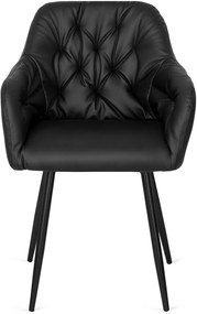 Fekete Eco-bőr Étkezőszék. NICO