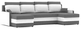MILTON III U alakú kinyitható kanapé Szürke / fehér