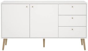 Fehér alacsony komód 149x82 cm Bodo – Tvilum