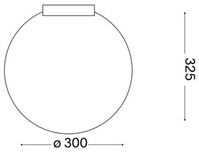 Ideal Lux - Mennyezeti lámpa CARTA 1xE27/25W/230V átm. 30 cm fehér