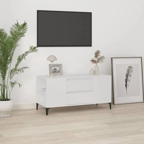 Fehér szerelt fa tv-szekrény 102x44,5x50 cm
