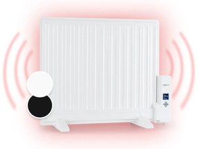 OneConcept Wallander, olajradiátor, 600 W, termosztát, olajfűtés, lapos design, fehér
