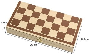 Procart Sakkjáték, 32 figura, méret 29,5 x 29,5 x 3,5 cm, fa tábla