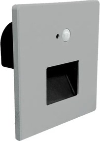 Brilagi -LED lépcsővilágító lámpa mozgásérzékelővel JACK LED/3W/230V 3000/4000/6500K szürke