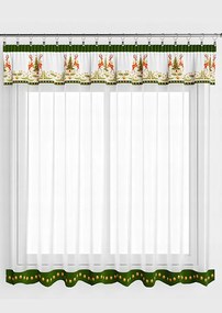 Készre varrt karácsonyi függöny 300x140cm Szarvaszöld