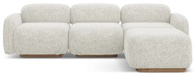 Krémszínű moduláris sarokkanapé (variálható sarok) Ailani – Makamii