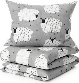 Pamut ágynemű SHEEP POLY szürke Ágyneműhuzat mérete: 70 x 90 cm | 140 x 200 cm