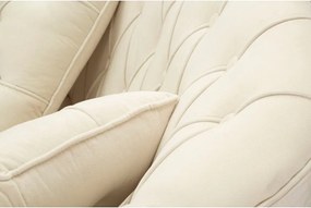 Krémszínű bársony kanapé 130 cm Budapest – Mauro Ferretti