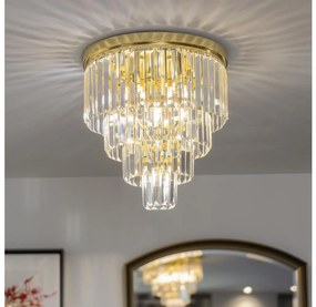 Brilagi - LED kristály mennyezeti lámpa MOZART 5xE14/40W/230V aranyszínű