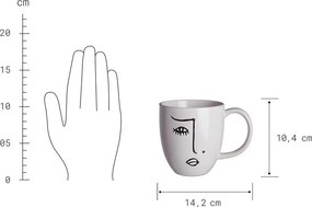 LINE ART bögre arc motívummal 350ml