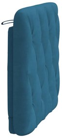kék bársony fejtámla párna 80 cm