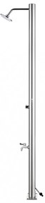 vidaXL rozsdamentes acél kerti zuhany barna aljjal 220 cm