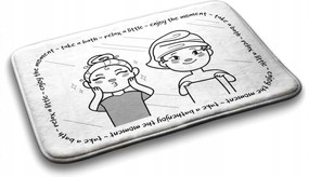 Fürdőszobaszőnyeg Gumírozott Lányok 75x45