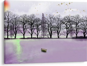 Kép - Bárkák a tavon (70x50 cm)