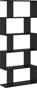 vidaXL Könyvespolc Fekete tölgy 70 x 24 x 161 cm Faanyag