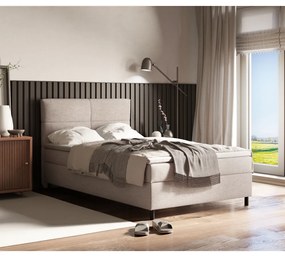 Elektromos állítható ágy, boxspring, bézs, 120x200, BOSTON
