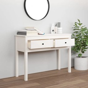 fehér tömör fenyőfa tálalóasztal 100 x 35 x 75 cm