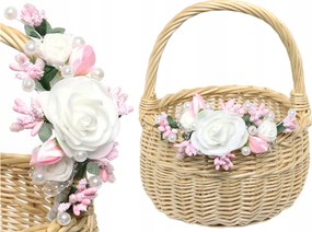 Húsvéti kosár dekoráció Virágok a kosárhoz Rózsaszín