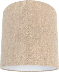 Szövet lámpaernyő bézs bouclé szövettel 40/40 cm