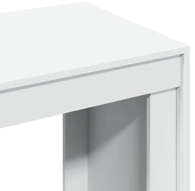 fehér szerelt fa irodai asztal 123,5 x 73,5 x 75 cm
