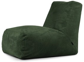 Zöld kordbársony babzsákfotel Tube – SLOWDOWN