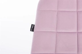 HR590CROSS Halványlila modern velúr szék arany lábbal
