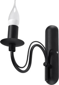 Fekete fém fali lámpa Fiorano – Sollux