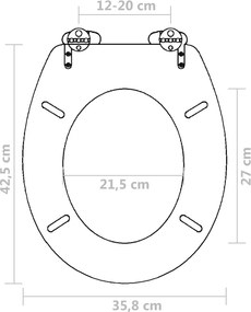 2 db fehér MDF WC ülőke lassan csukódó fedéllel