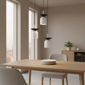 Emibig modern függeszték ego fehér fekete emi1613/3prem
