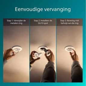 Philips - 5 darabos PERIDOT beépíthető mennyezeti lámpatest készlet 1xGU10/7W/230V fehér