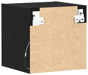 LED TV szekrény 2 db Fekete tölgy 30x28,5x30 cm Mérnöki fa