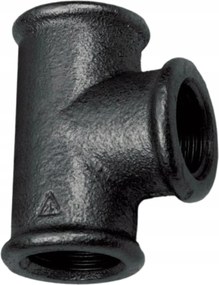 Egyenáramú Öntöttvas Póló Fekete 90° Ø 1" Öntöttvas Acél Fekete
