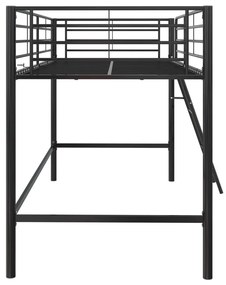 Fekete magasított gyerekágy 90x200 cm Jodie – Støraa