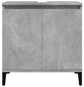 betonszürke szerelt fa mosdószekrény 58x33x60 cm