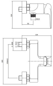 Cersanit S951-352 - Zuhanycsap CITY fényezett króm