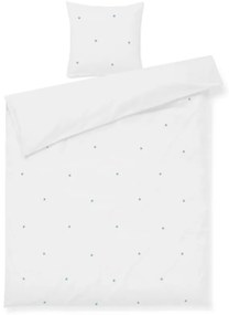 Fehér egyszemélyes pamut-perkál ágyneműhuzat 140x200 cm Daisy – JUNA