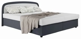 MALIA 160x200 szürke kárpitozott ágy rugós matraccal és ágyneműtartóval