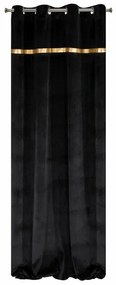 Emera bársony sötétítő függöny Fekete 140x250 cm
