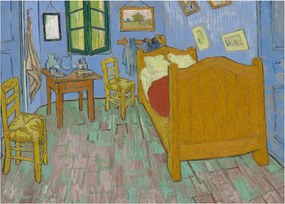 Üveg kép - Vincent van Gogh, The Bedroom, reprodukciók (70x50 cm)