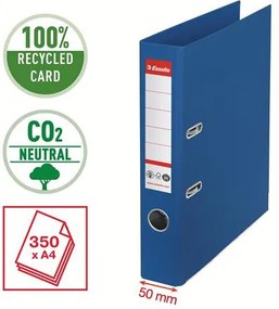 Iratrendező, 50 mm, A4, környezetbarát, élvédő sínnel, ESSELTE No.1, kék (E627572)