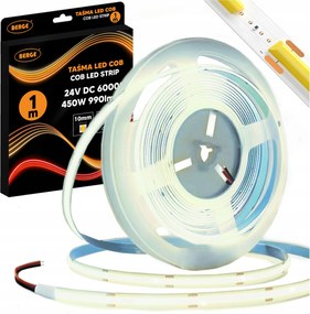 Led szalag Cob Neon 24V 1m 480 dióda 9W 990lm 6000K Hideg fehér 8mm Világos
